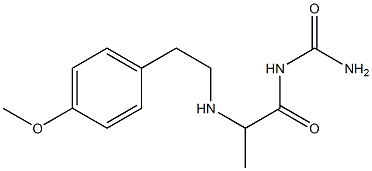 (2-{[2-(4-methoxyphenyl)ethyl]amino}propanoyl)urea,,结构式