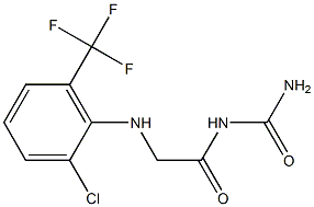 (2-{[2-chloro-6-(trifluoromethyl)phenyl]amino}acetyl)urea Structure