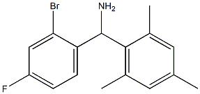 (2-bromo-4-fluorophenyl)(2,4,6-trimethylphenyl)methanamine 化学構造式