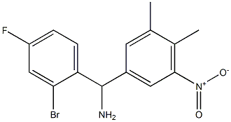 (2-bromo-4-fluorophenyl)(3,4-dimethyl-5-nitrophenyl)methanamine,,结构式