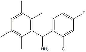 (2-chloro-4-fluorophenyl)(2,3,5,6-tetramethylphenyl)methanamine Struktur