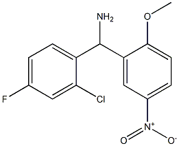 (2-chloro-4-fluorophenyl)(2-methoxy-5-nitrophenyl)methanamine Structure
