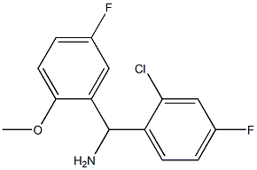 (2-chloro-4-fluorophenyl)(5-fluoro-2-methoxyphenyl)methanamine Structure