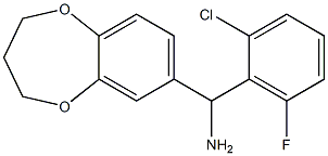 (2-chloro-6-fluorophenyl)(3,4-dihydro-2H-1,5-benzodioxepin-7-yl)methanamine Structure