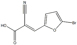 (2E)-3-(5-bromo-2-furyl)-2-cyanoacrylic acid Struktur