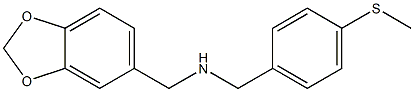 (2H-1,3-benzodioxol-5-ylmethyl)({[4-(methylsulfanyl)phenyl]methyl})amine Structure