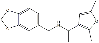 (2H-1,3-benzodioxol-5-ylmethyl)[1-(2,5-dimethylfuran-3-yl)ethyl]amine 结构式