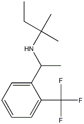 (2-methylbutan-2-yl)({1-[2-(trifluoromethyl)phenyl]ethyl})amine,,结构式