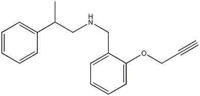 (2-phenylpropyl)({[2-(prop-2-yn-1-yloxy)phenyl]methyl})amine Structure