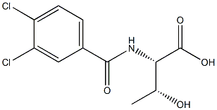 (2S,3R)-2-[(3,4-dichlorobenzoyl)amino]-3-hydroxybutanoic acid 化学構造式