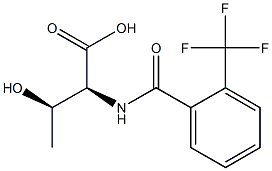 (2S,3R)-3-hydroxy-2-{[2-(trifluoromethyl)benzoyl]amino}butanoic acid Struktur