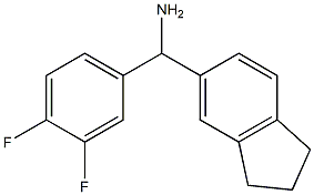 (3,4-difluorophenyl)(2,3-dihydro-1H-inden-5-yl)methanamine Structure