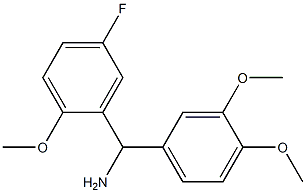 (3,4-dimethoxyphenyl)(5-fluoro-2-methoxyphenyl)methanamine,,结构式