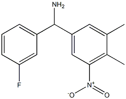 (3,4-dimethyl-5-nitrophenyl)(3-fluorophenyl)methanamine,,结构式