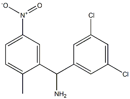 (3,5-dichlorophenyl)(2-methyl-5-nitrophenyl)methanamine,,结构式