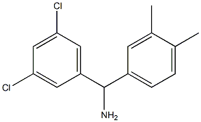 (3,5-dichlorophenyl)(3,4-dimethylphenyl)methanamine Structure