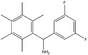 (3,5-difluorophenyl)(2,3,4,5,6-pentamethylphenyl)methanamine Struktur