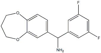 (3,5-difluorophenyl)(3,4-dihydro-2H-1,5-benzodioxepin-7-yl)methanamine 结构式