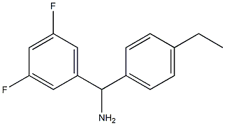 (3,5-difluorophenyl)(4-ethylphenyl)methanamine,,结构式