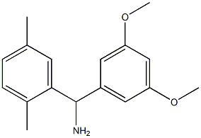 (3,5-dimethoxyphenyl)(2,5-dimethylphenyl)methanamine 化学構造式