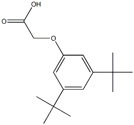 (3,5-di-tert-butylphenoxy)acetic acid 化学構造式