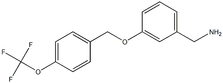 (3-{[4-(trifluoromethoxy)phenyl]methoxy}phenyl)methanamine Structure