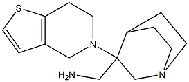 (3-{4H,5H,6H,7H-thieno[3,2-c]pyridin-5-yl}-1-azabicyclo[2.2.2]octan-3-yl)methanamine Structure