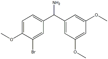 (3-bromo-4-methoxyphenyl)(3,5-dimethoxyphenyl)methanamine Structure