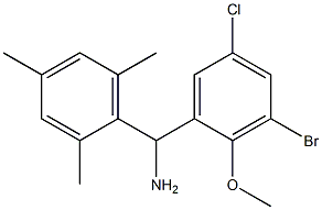(3-bromo-5-chloro-2-methoxyphenyl)(2,4,6-trimethylphenyl)methanamine