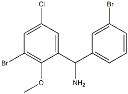 (3-bromo-5-chloro-2-methoxyphenyl)(3-bromophenyl)methanamine,,结构式