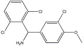(3-chloro-4-methoxyphenyl)(2,6-dichlorophenyl)methanamine Struktur