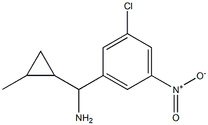 (3-chloro-5-nitrophenyl)(2-methylcyclopropyl)methanamine Struktur