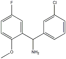 (3-chlorophenyl)(5-fluoro-2-methoxyphenyl)methanamine,,结构式