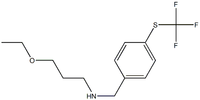 (3-ethoxypropyl)({4-[(trifluoromethyl)sulfanyl]phenyl}methyl)amine Structure