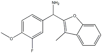 (3-fluoro-4-methoxyphenyl)(3-methyl-1-benzofuran-2-yl)methanamine Structure