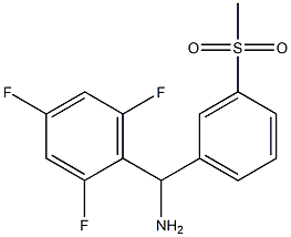 (3-methanesulfonylphenyl)(2,4,6-trifluorophenyl)methanamine 化学構造式