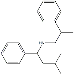 (3-methyl-1-phenylbutyl)(2-phenylpropyl)amine Structure