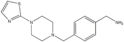 (4-{[4-(1,3-thiazol-2-yl)piperazin-1-yl]methyl}phenyl)methanamine Struktur