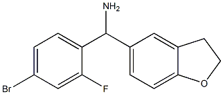 (4-bromo-2-fluorophenyl)(2,3-dihydro-1-benzofuran-5-yl)methanamine,,结构式