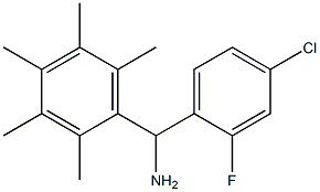 (4-chloro-2-fluorophenyl)(2,3,4,5,6-pentamethylphenyl)methanamine 结构式