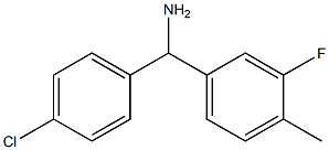(4-chlorophenyl)(3-fluoro-4-methylphenyl)methanamine,,结构式