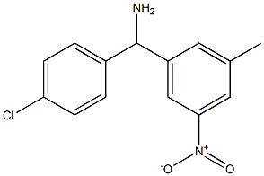 (4-chlorophenyl)(3-methyl-5-nitrophenyl)methanamine Structure