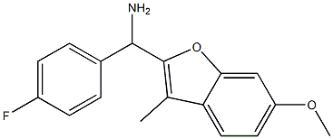 (4-fluorophenyl)(6-methoxy-3-methyl-1-benzofuran-2-yl)methanamine Struktur