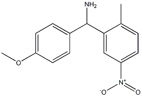 (4-methoxyphenyl)(2-methyl-5-nitrophenyl)methanamine,,结构式