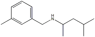 (4-methylpentan-2-yl)[(3-methylphenyl)methyl]amine 结构式