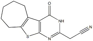 (4-oxo-3,5,6,7,8,9-hexahydro-4H-cyclohepta[4,5]thieno[2,3-d]pyrimidin-2-yl)acetonitrile,,结构式