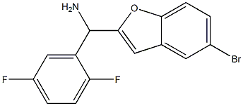 (5-bromo-1-benzofuran-2-yl)(2,5-difluorophenyl)methanamine,,结构式