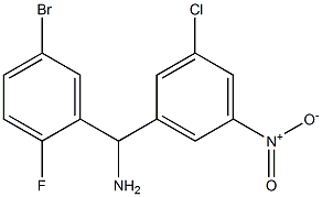 (5-bromo-2-fluorophenyl)(3-chloro-5-nitrophenyl)methanamine