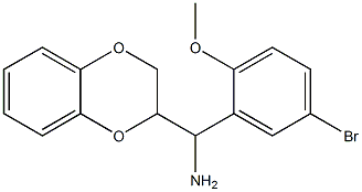 (5-bromo-2-methoxyphenyl)(2,3-dihydro-1,4-benzodioxin-2-yl)methanamine