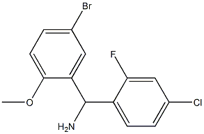 (5-bromo-2-methoxyphenyl)(4-chloro-2-fluorophenyl)methanamine 化学構造式